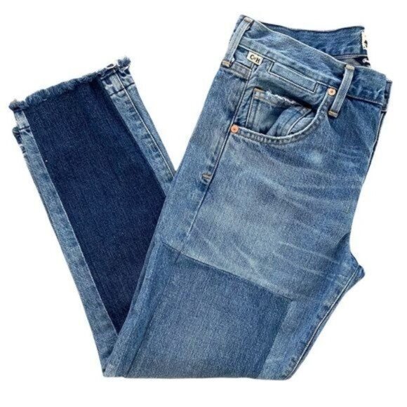 Anthropologie Citizens of Humanity Emerson Straight Leg Jean Medium Blue W25 NWT - Picture 7 of 14